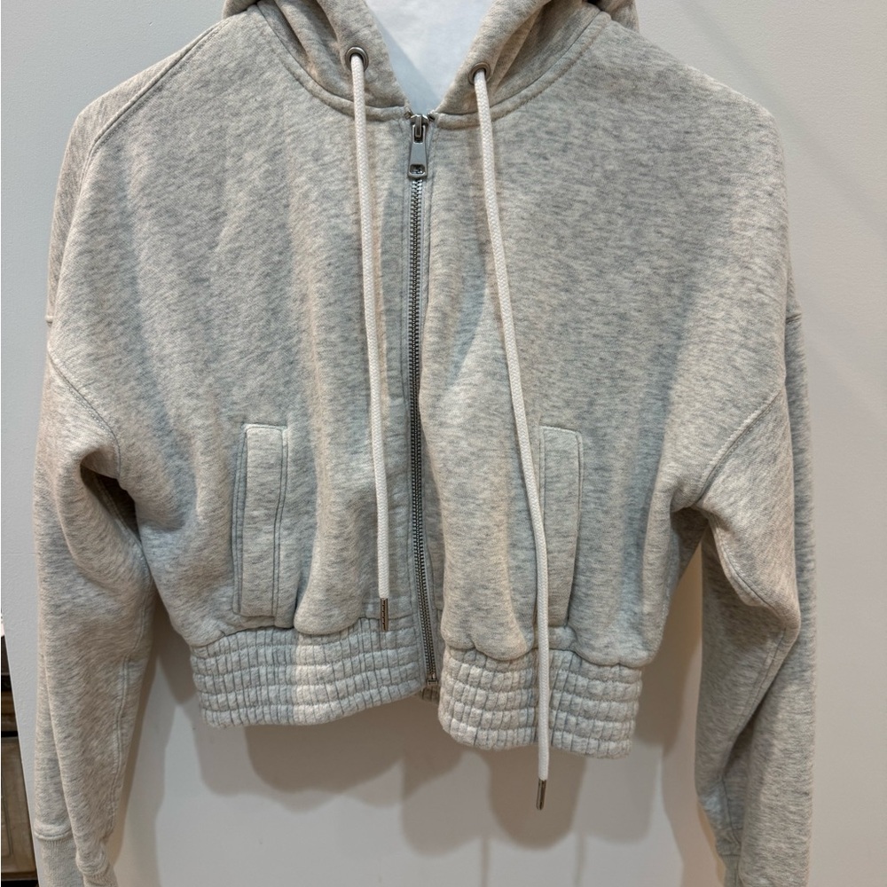 Essential mini Sunday hoodie, full zip, Abercrombie and fitch, crop
